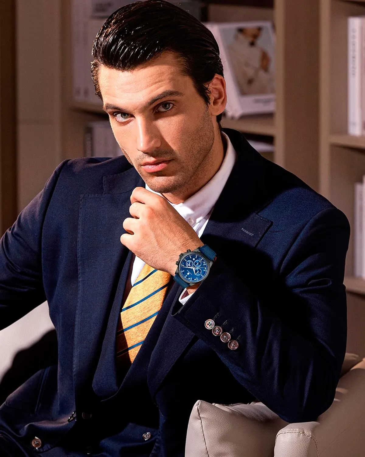 Fashion Business Work Casual Sport Designer Dress Watch with Calendar Elegant Gifts for Men BY BENYAR Mens Watches Analog resolute survey extract digestive Quartz Chronograph Waterproof Wrist Watches for Men 