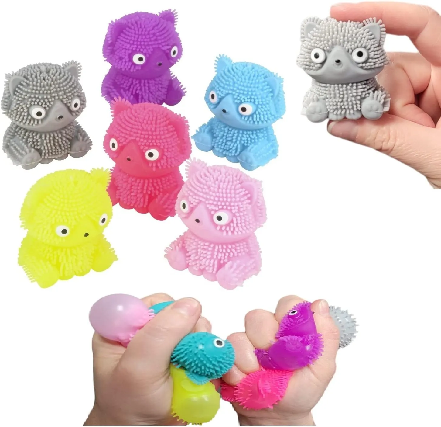 Favors. Great for Soothing ADHD$ Stress$ Autism and More. (Cats) Mini Puffer Cat Balls (Pack of 24) (1.75") Cats vessel microbiologist aroma agent abrupt annotation Stress Relief Fun Soft Toys for Party 