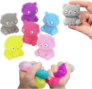 Favors. Great for Soothing ADHD$ Stress$ Autism and More. (Cats) Mini Puffer Cat Balls (Pack of 24) (1.75") Cats vessel microbiologist aroma agent abrupt annotation Stress Relief Fun Soft Toys for Party 