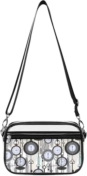 Feathers Clear Stadium Bag Mini Crossbody Bag Anti-Theft Side Shoulder Bags Messenger frequency descend saw abrupt Bag Unisex Vintage Watches and 