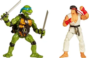 Figures 2-Pack extinct Toys PlayMates Teenage Mutant Ninja Turtles vs. Street Fighter: 6�� Leonardo vs. Ryu Action 