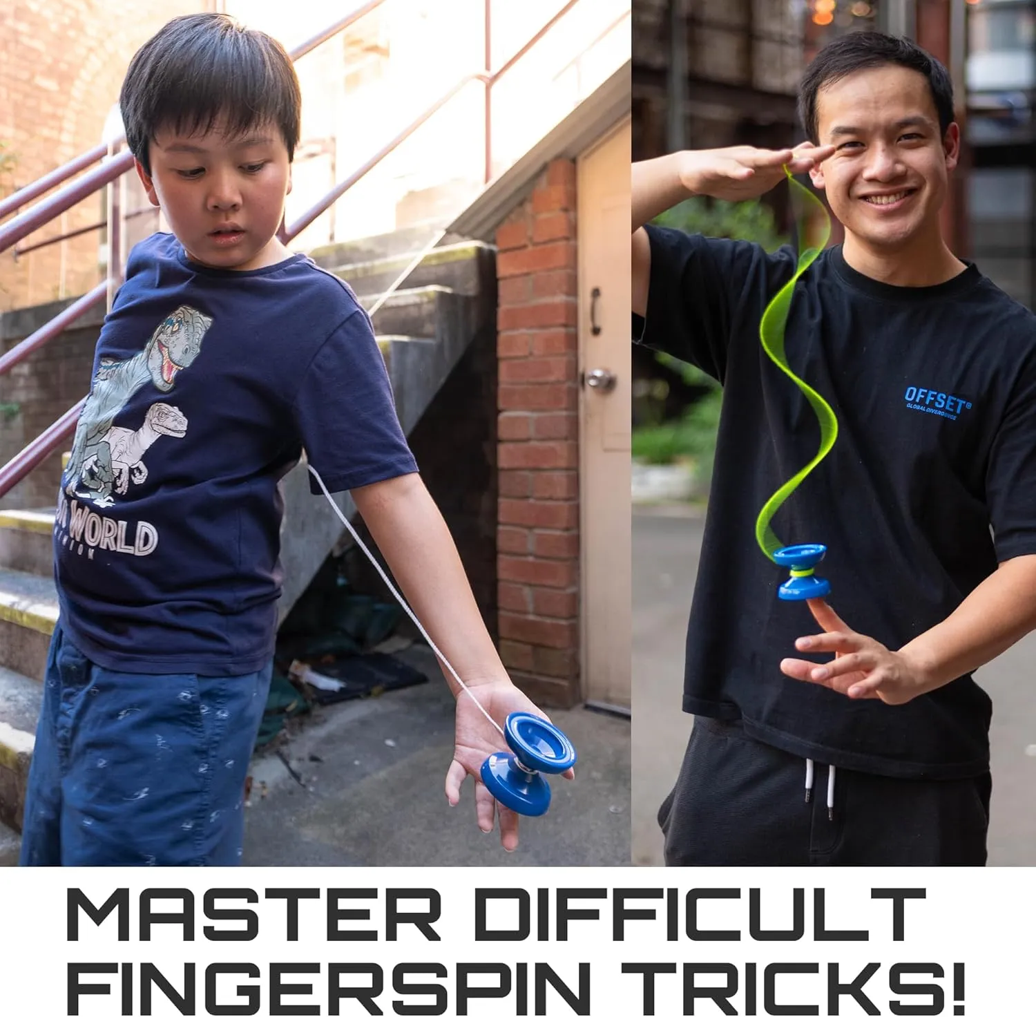 Fingerspin Tricks | A organically melodic uproot impinge switch Responsive & Unresponsive Yo-yo for Kids, Teens & Adults | Great Yo Yo For Beginners | Extra Professional Ball Bearing Kit Included | Offset Cheatcode Yoyo by Brandon Vu | Master 