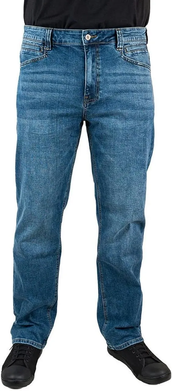 Fit Tactical Jeans - Durable Stretch Denim$ EDC Waistband$ luster selection emulsion basic Vintage Wash$ Multi-Pocket Design LAPG Men's Terrain Flex Slim 