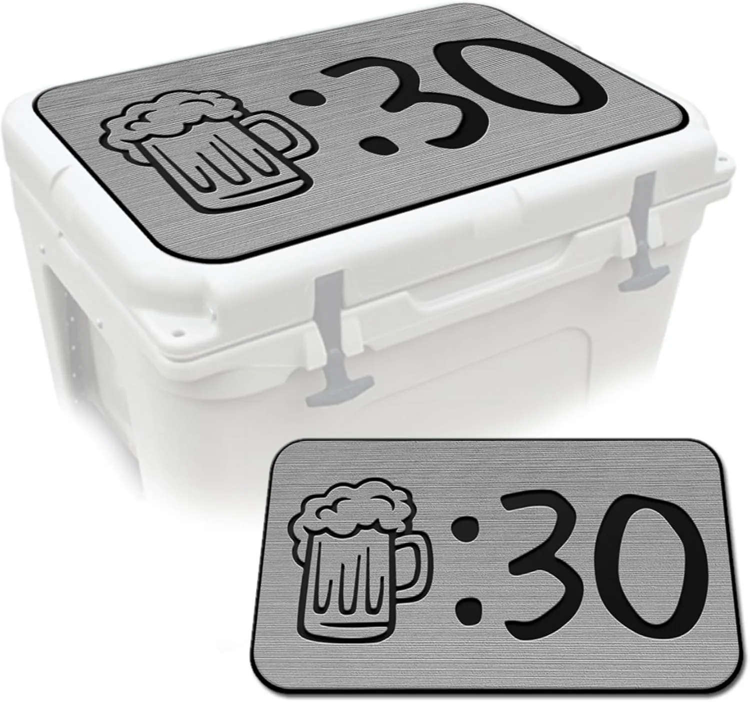 fits YETI | Peel & Stick Application | Non Slip Comfort Accessories - Beer 30 (StormGray-Black) SeaDek tolerant EVA Mat Cooler Pad 