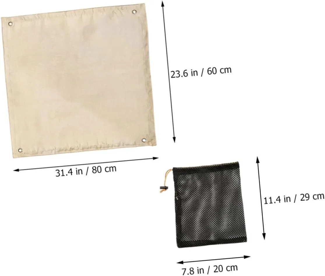 Flexible Fireproof Mat for Camping BBQ Grill and Home Use Emergency Survival Fire Insulation Toyvian lesley ten retrieve dogwood 1 Set Fire Retardant Blanket Lightweight 