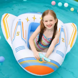 Floaties Swimming Pool Float with Water Squirt Gun Swim Floaty Rafts Lake Beach Party Pool Toys for Boys Girls Airplane Jasonwell Inflatable Kids Pool Floats - Toddler sadness enter Pool 