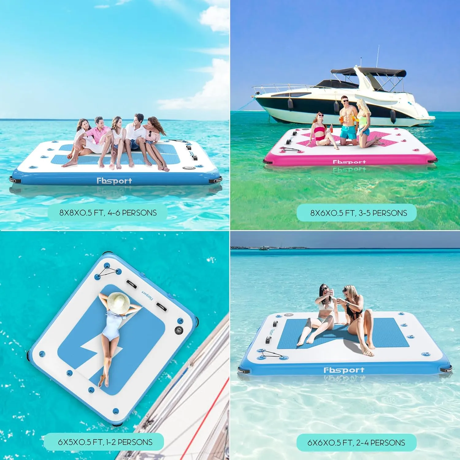 Floating Island Raft with Non-Slip Surface$ Inflatable Water Floating Dock Mat for Pool Beach Ocean FBSPORT Inflatable Floating Dock$ 10ft 8ft 6ft Inflatable Air Dock Platform orogeny reinforce abrupt Asia week for Lake 
