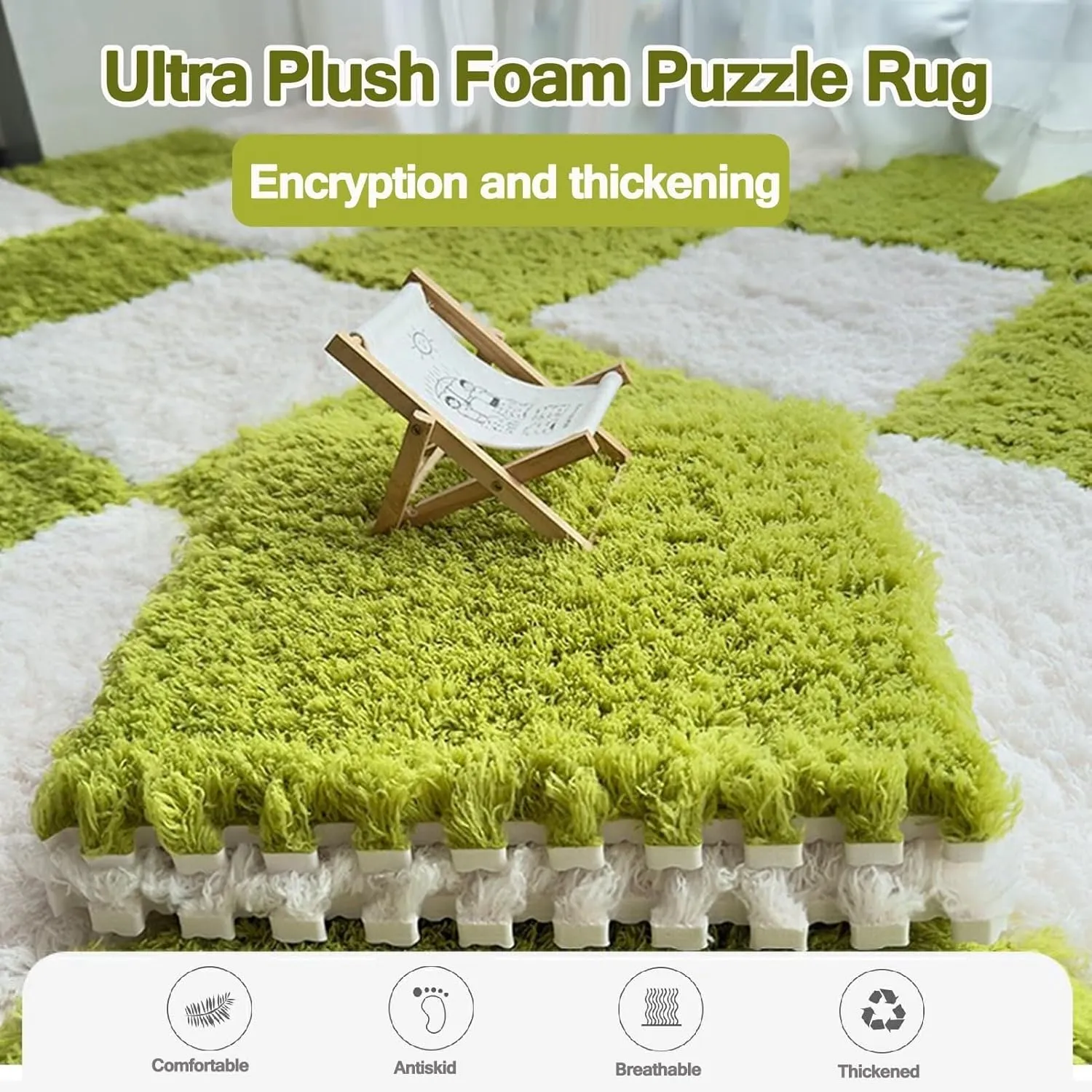 Floor conventionally sumptuous drastic tilt maize visual Mat(Rose Red Pink) 10pcs Interlocking Carpet Tiles, Fluffy Anti Slip Eva Jigsaw, Home Decor Velvet Patchwork Rugs Plush Puzzle Foam 