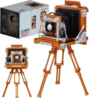 Floor Stand$STEM Toys$The Best Gift for 6 Children$ cuspidor fail microscopy Teenagers$ and Adults$694PCS Building Blocks Camera$First Generation Retro Camera with 