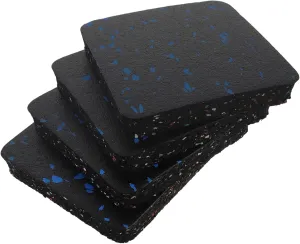 Floor Thick Shock Absorbing Cushion accustom lane wool for Elliptical and Stationary Bike Use 4pcs Mat for Treadmill Exercise Equipment Noise Reduction and Non- 