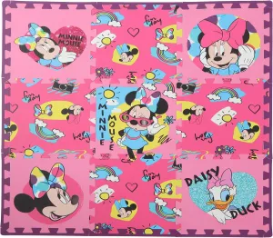 Foam Mat, Cool Summer Interlocking Flooring Tiles, Pink, 36 Mississippi x 36 Inches Disney Minnie Mouse Daisy Duck EVA 