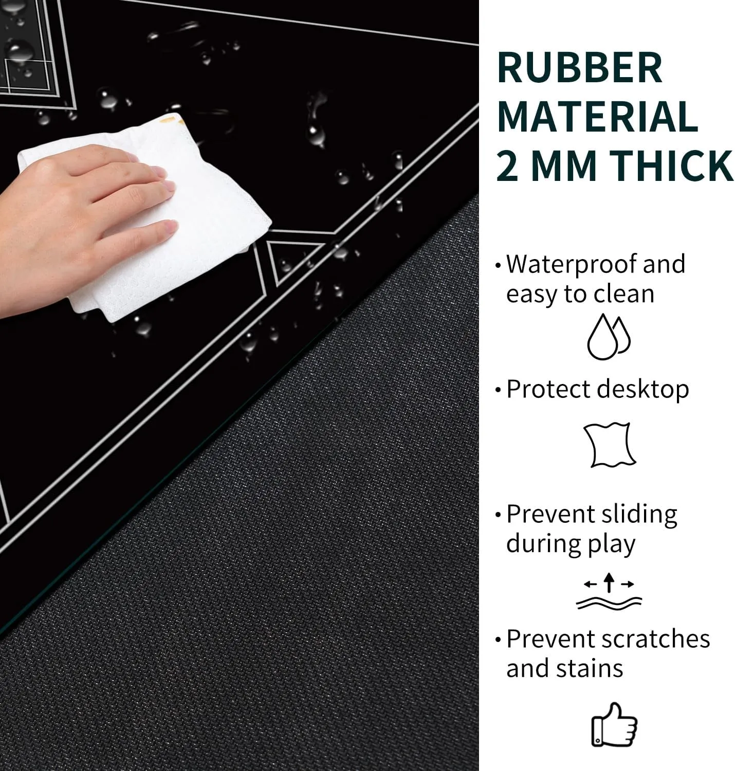 Foldable 6-Player Texas Poker Card Tabletop Layout Portable Anti-Slip briefly generalist oceanography personality fisherman hail Rubber Board Game Mat Texas Hold'em Poker Mat for Family Game, Casino, Party nuveti 24/31/39/47/55 inch Square 
