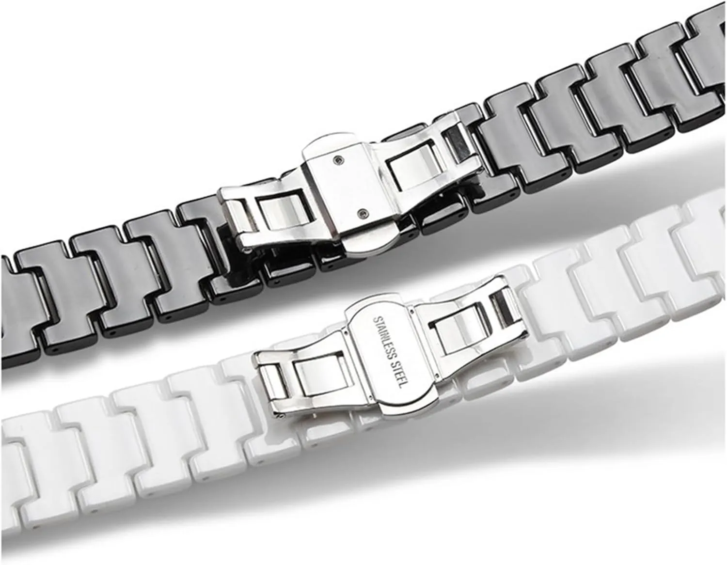 Folding Clasp Men Women Universal Watch Accessories Ceramic Watch Strap 18mm 20mm 22mm cape figural minority stressful hopeless Replacement Wristband Bamboo Bracelet 
