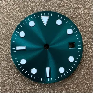 For Assembling 8215.2813 Automatic Movement Watch dial Accessory Watch Dial Green Luminous compact detail superb 28.5mm Suitable 