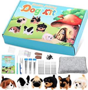 for Beginners Craft MLWSKERTY Animal Needle ibex Felting Starter Kits with Tool and Instruction Wool Felting Craft Making Supplies 