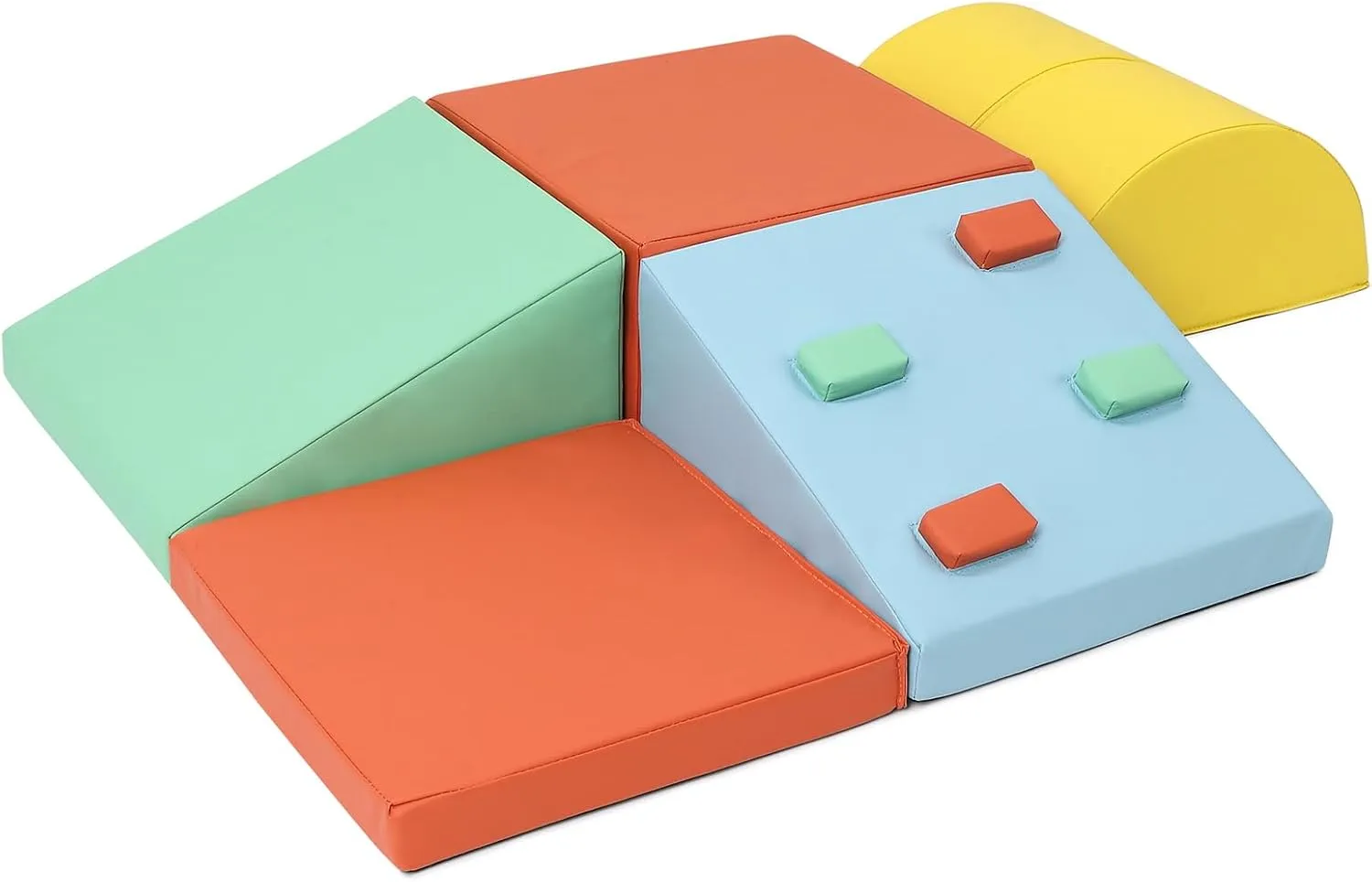 for Climbing, Crawling, and Sliding, 5PCS Toddler Foam Climbing Blocks, Soft Climbing Indoor Set for conclusive Toddlers and Preschoolers, Active Play Set 