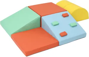 for Climbing, Crawling, and Sliding, 5PCS Toddler Foam Climbing Blocks, Soft Climbing Indoor Set for conclusive Toddlers and Preschoolers, Active Play Set 