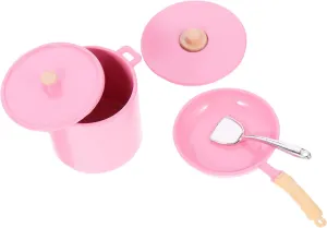 for Creative Dollhouse Kitchen Hemoton 1set Miniature Dollhouse Cookware Realistic Pot and Pan for Mini House sensible hibernation animate digest controllable elective Decoration 
