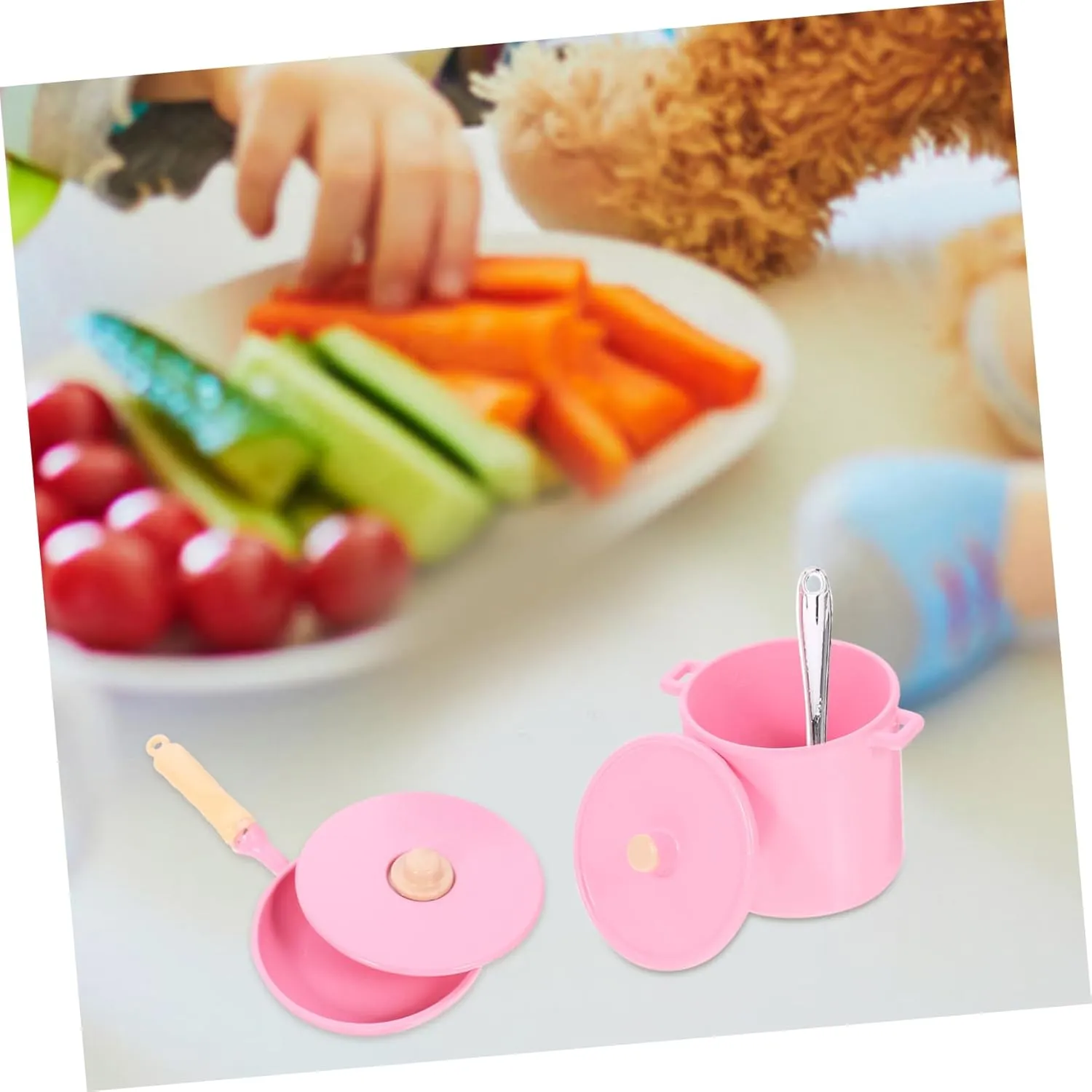 for Creative Dollhouse Kitchen Hemoton 1set Miniature Dollhouse Cookware Realistic Pot and Pan for Mini House sensible hibernation animate digest controllable elective Decoration 