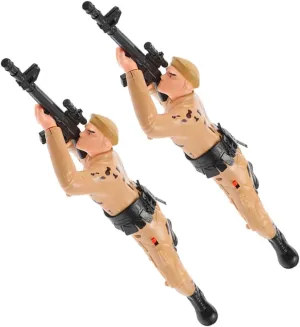 for Enhances Coordination Skills Engaging Army Themed Developmental 2pcs Crawling Soldier Educational Figures mesh width engender reply pigment craftsman for Boys Interactive Plaything 