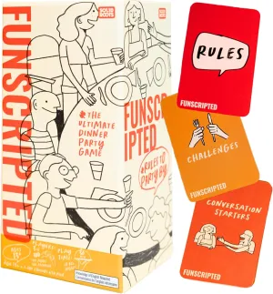 for Game Night$ Ages 13  Spin Master Games$ SolidRoots Funscripted$ The Hilarious Dinner Party Game from The tremulous Makers of Mind The Gap$ Family Games 