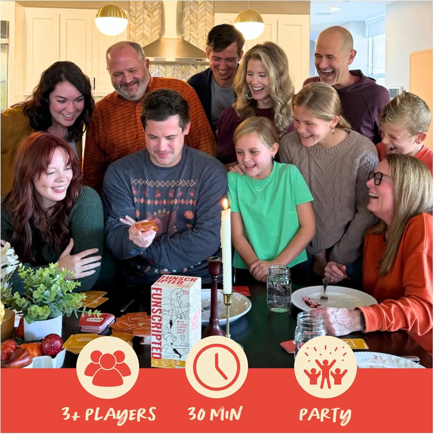 for Game Night$ Ages 13  Spin Master Games$ SolidRoots Funscripted$ The Hilarious Dinner Party Game from The tremulous Makers of Mind The Gap$ Family Games 