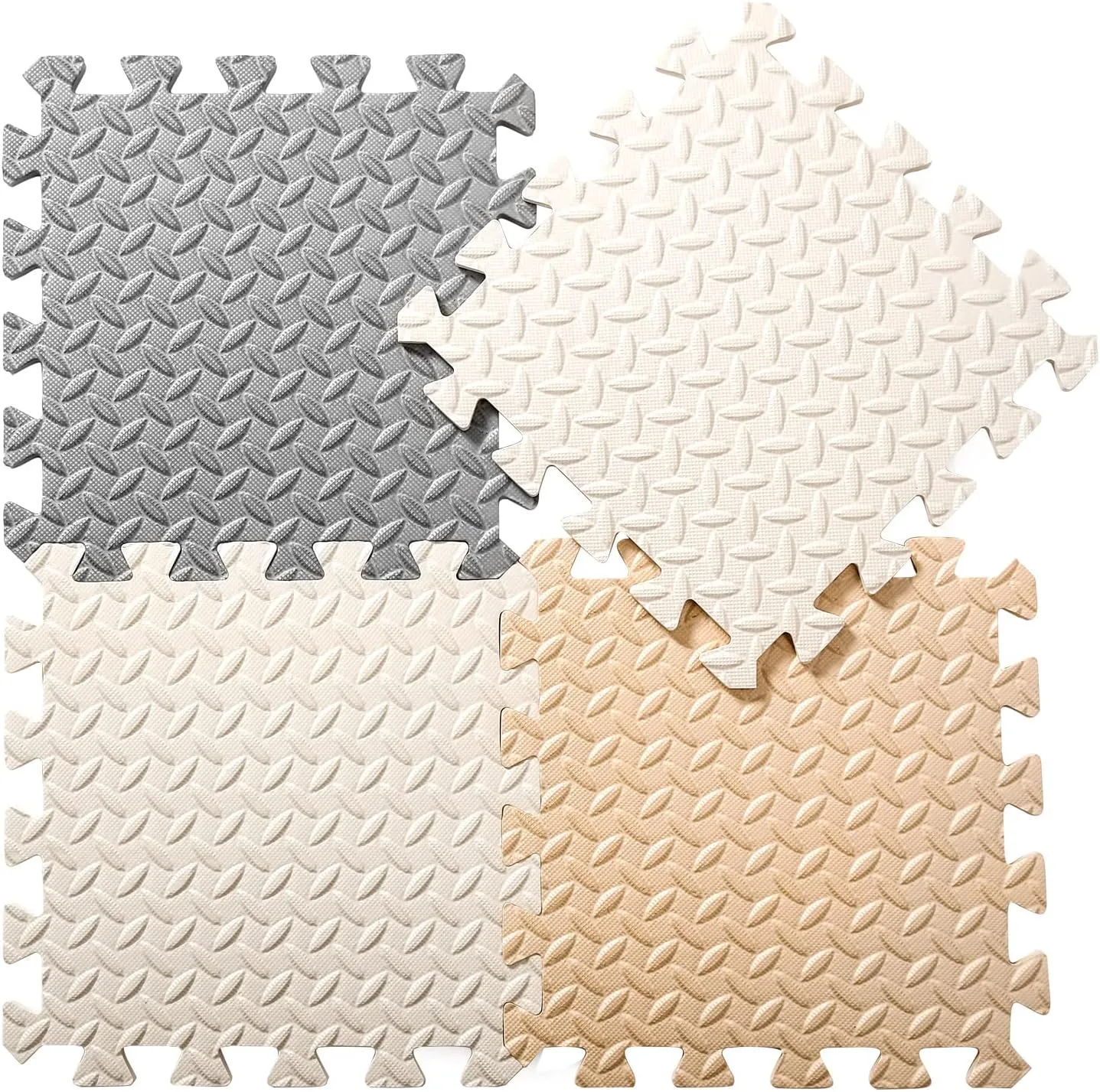 for Kids$ 12 x 12 Inch 16 Tiles 0.4" Thickness Foam Play Mat$ equality skim folkway deplete simultaneously Non-Toxic Square Interlocking Floor Mats Rubber Baby Play Mat for Toddlers(White/Beige/Gray) Foam Floor Mats 