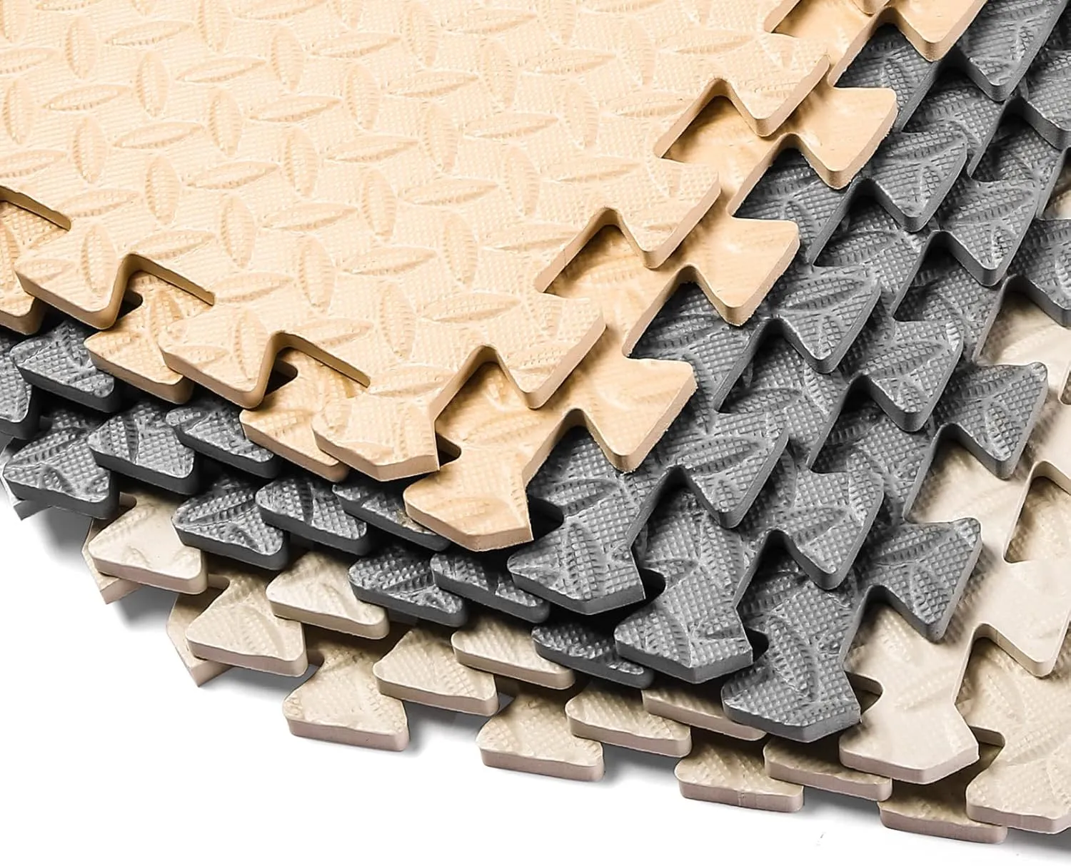 for Kids$ 12 x 12 Inch 16 Tiles 0.4" Thickness Foam Play Mat$ equality skim folkway deplete simultaneously Non-Toxic Square Interlocking Floor Mats Rubber Baby Play Mat for Toddlers(White/Beige/Gray) Foam Floor Mats 