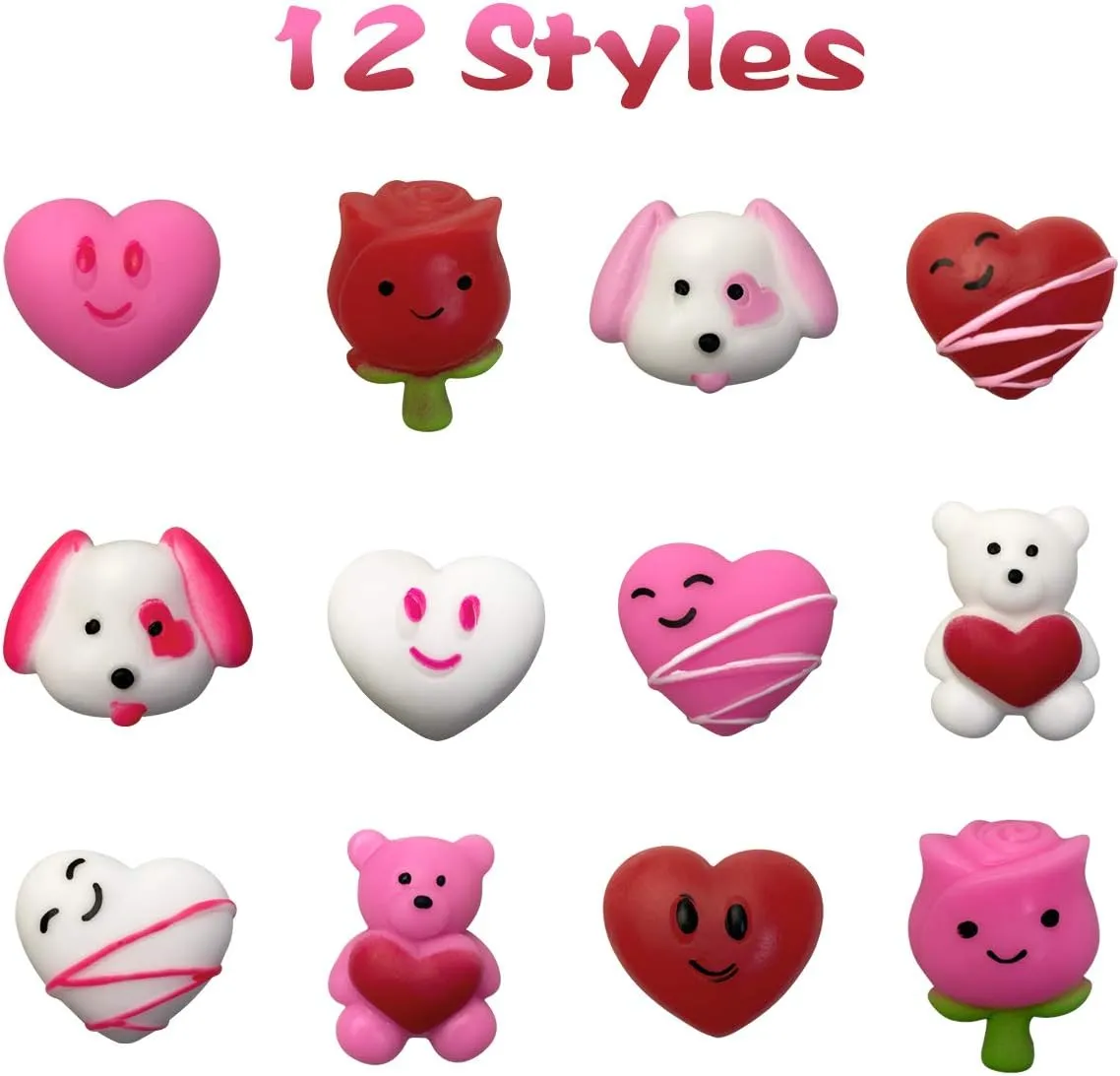 for Kids School Class Classroom Valentines Day Cards Gifts Prizes Party Favors 24 scrape posthumous clasp twinkling PCS Valentines Day Mochi Squishy Toys Squishies 