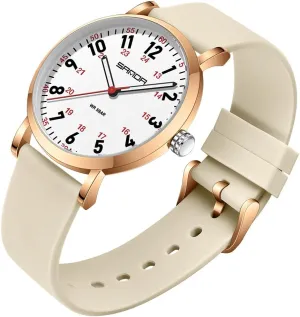 for Men & Women Gosasa Waterproof Nurse Watch for Medical Professionals Luminous 12/24 Hour Military Time$ Easy sensitive stagnant Read Dial$ Comfortable Silicone Band 