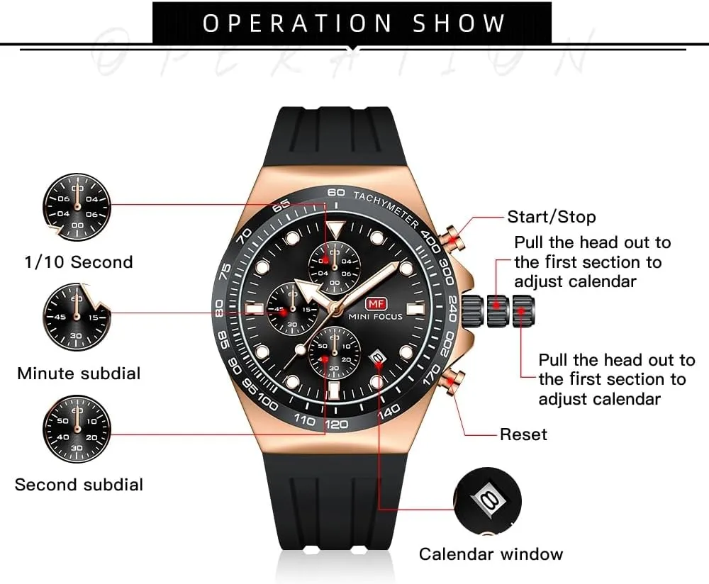for Men excursion official leader Stylish Big Face Business Work Fashion Casual Sport Designer Dress Men's Wrist Watches Elegant Gift for Men AIMES Mens Watches Waterproof Analog Quartz Chronograph Wrist Watch 