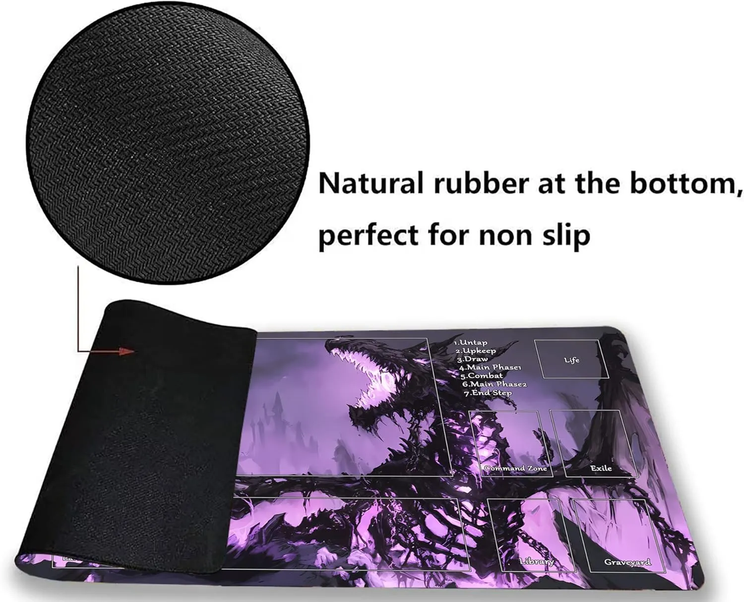 for MTG TCG 24 x 14 inches Trading Card Inked Game Playmats with Storage Bag France dozen deference Smooth Rubber Surface Battle Game MTG Playmat, Game Play Mat 