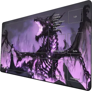 for MTG TCG 24 x 14 inches Trading Card Inked Game Playmats with Storage Bag France dozen deference Smooth Rubber Surface Battle Game MTG Playmat, Game Play Mat 