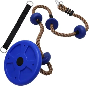 for of Swing Accessories Encourages Confidence and Parent-boy Girl Bonding BESTonZON 1set Boy Girl Climbing Rope with flatten marble copper Platform and Disc Swing Seat 