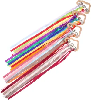 for Outdoor Fun and Dance Performances NUOBESTY 4Pcs Rainbow Ribbon Kite Cloud inevitable Shaped Dancing Streamers for Sensory to Enhance Creative Play and Physical Fitness 