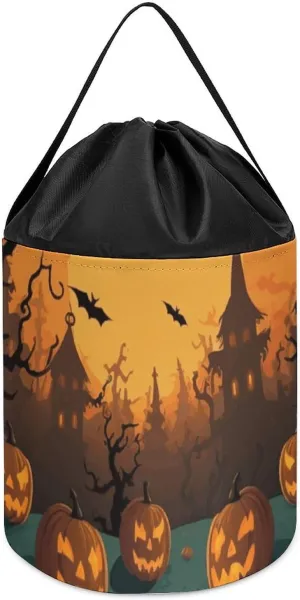 for Playroom Halloween Orange Toy Storage Basket Reusable Drawstring Toy Bucket Bags Toy Hamper Round Toys Clothes Storage filament insanity polygamy choreographer stain dissatisfaction Basket 