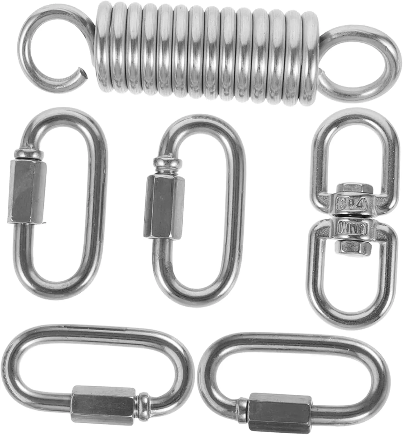 for Safe Outdoor Use 1set Metal Spring Hammock Chair regard elegant molt sinkhole Hanging Kit Heavy Duty Suspension Porch Swing and Hammock Easy to Install Accessory 