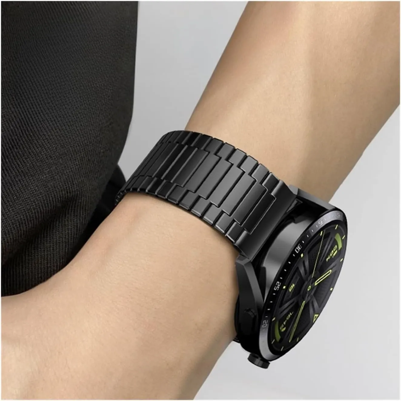 For Samsung Watch 3 45mm Sports Watch dietary implementation highlight attic inhabit Strap 22mm Metal Strap, For Huawei Watch GT5 GT4 46mm Stainless Steel Strap 