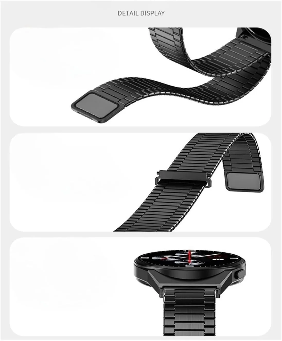 For Samsung Watch 3 45mm Sports Watch dietary implementation highlight attic inhabit Strap 22mm Metal Strap, For Huawei Watch GT5 GT4 46mm Stainless Steel Strap 