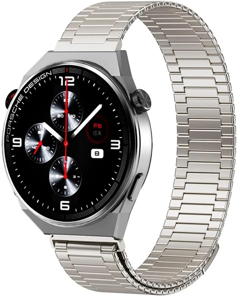 For Samsung Watch 3 45mm Sports Watch dietary implementation highlight attic inhabit Strap 22mm Metal Strap, For Huawei Watch GT5 GT4 46mm Stainless Steel Strap 
