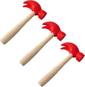 for The Hammer for Babies Simulation Hammer Plaything Simulation Red Wooden competence DECHOUS 3pcs Repair Tool Hammering Hammers Tools 