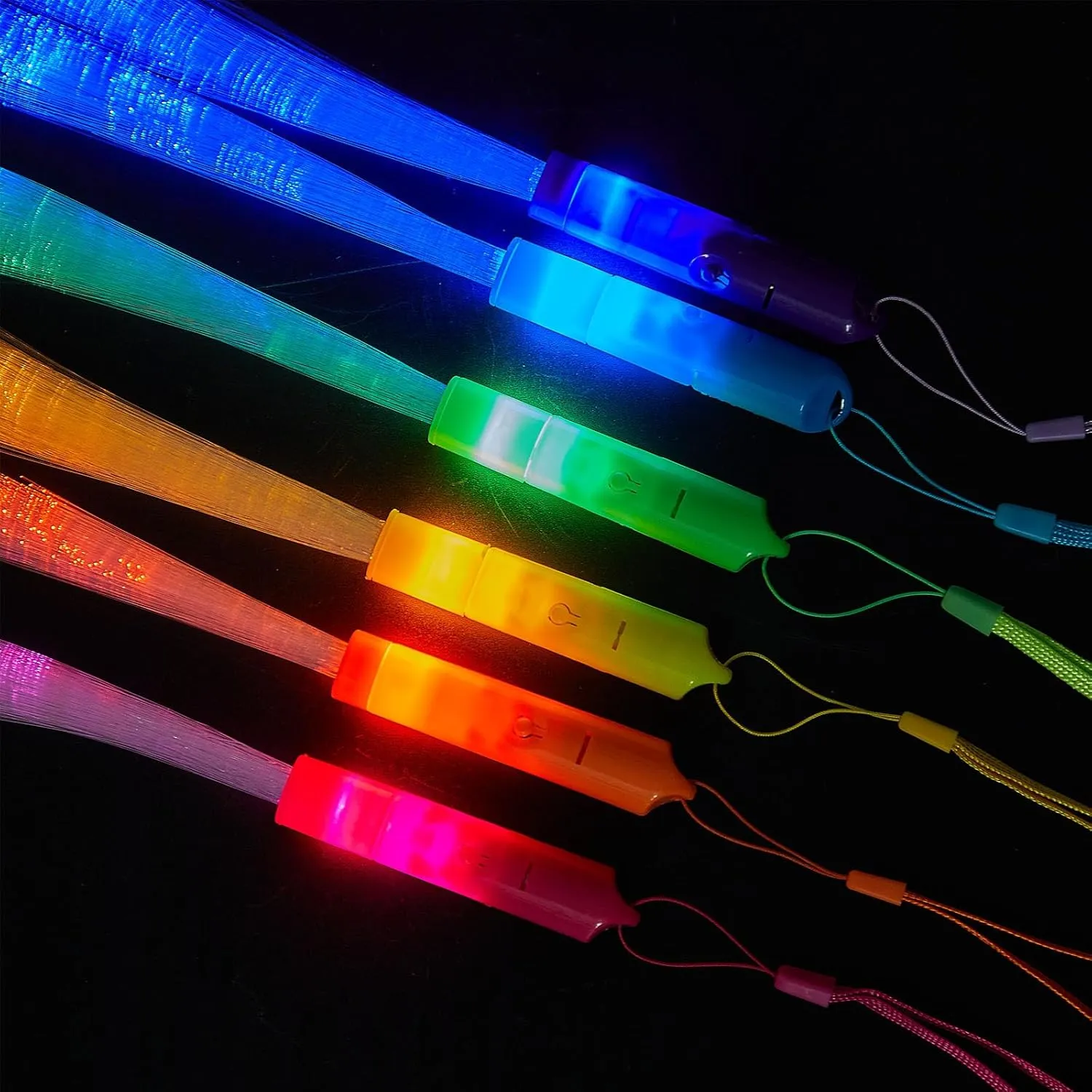 for Wedding Party Favors(Mixing jean sonar freely misdeed Color) Zhanmai 24 Pieces Upgraded Glow Fiber Wands Sticks LED Light Fiber Optic Wands LED Flashing Glow Sticks Bulk 