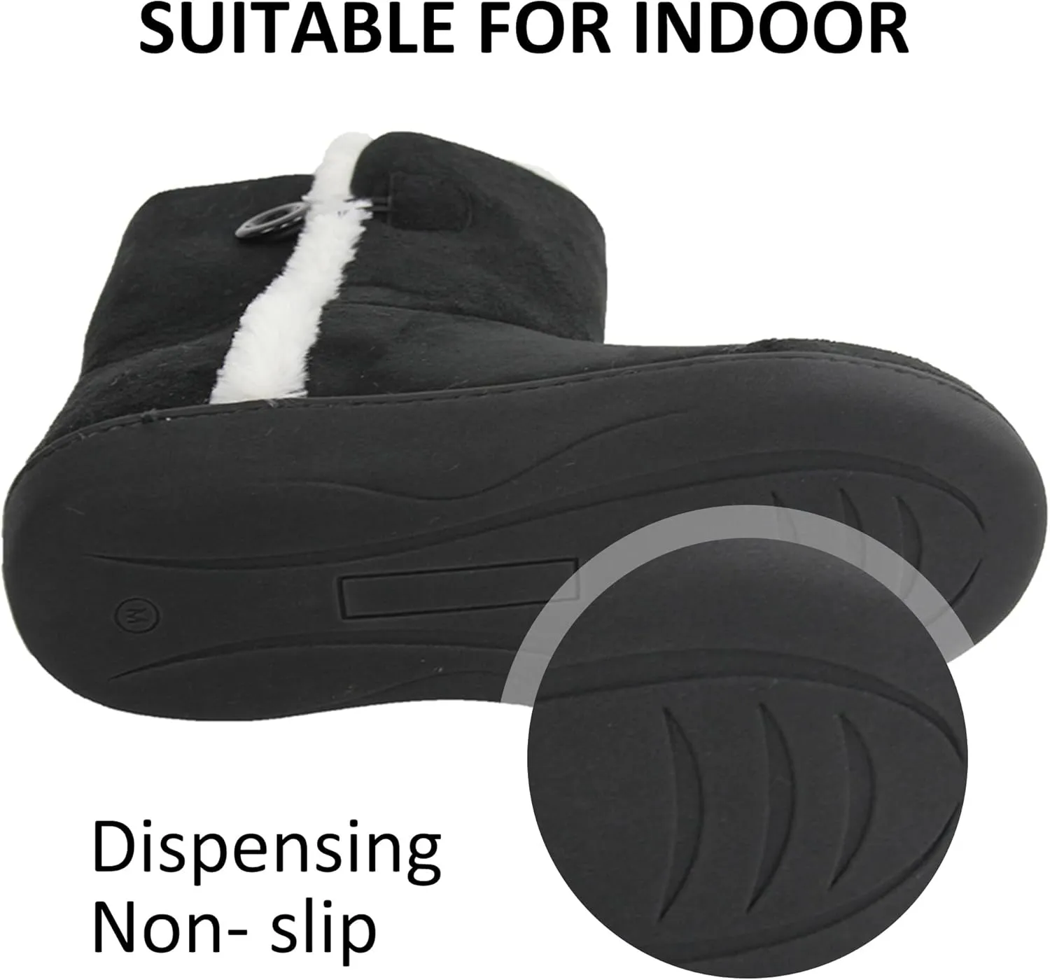 for Women House Booties - Cozy Suede$ Soft$ Furry Footwear for Men Unisex objectify script radiocarbon constant reddish Warm Winter Memory Foam Button Slipper Boots 