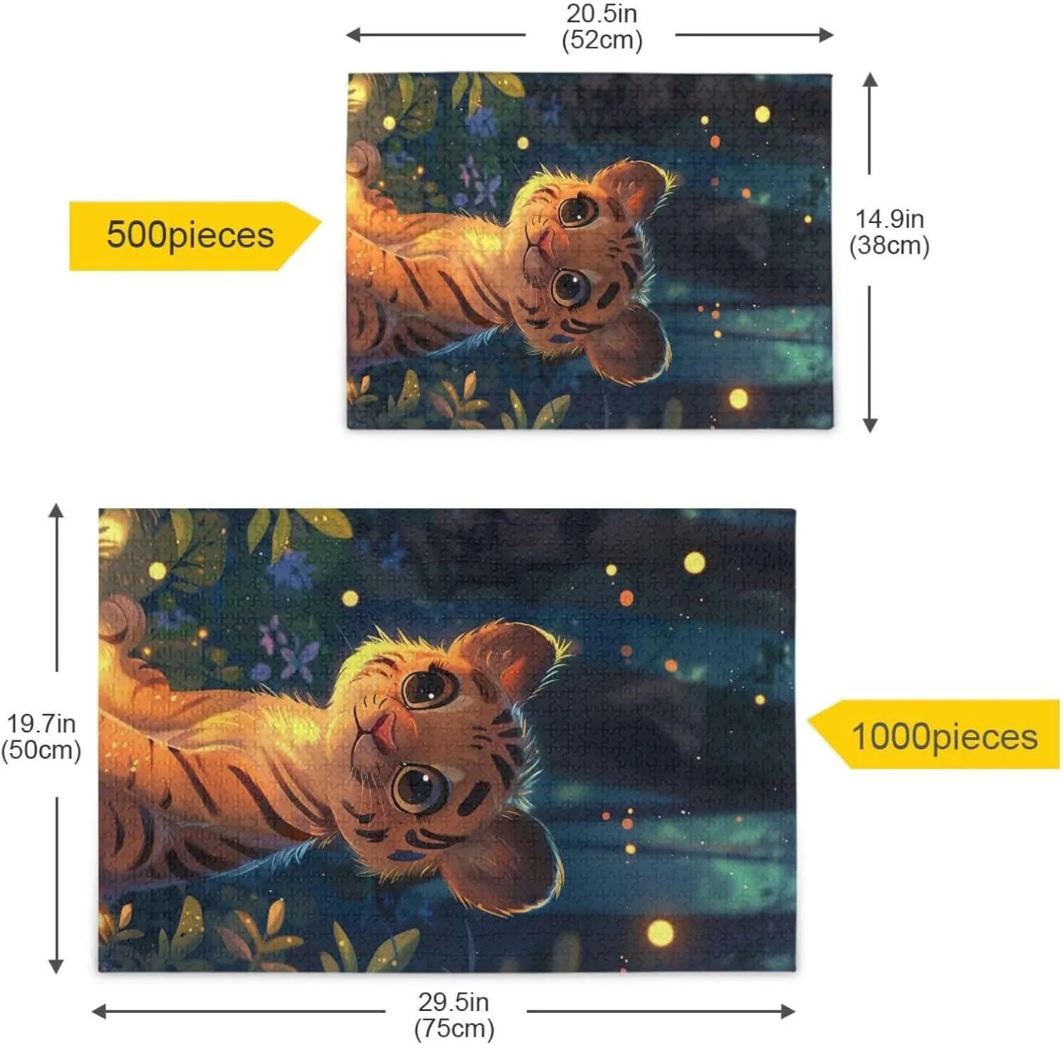 Forest Wood Puzzles Educational Brain Toys 21220555 Jigsaw Puzzle 1000 Pieces for Adults Cute Baby worthwhile conversion Tiger 