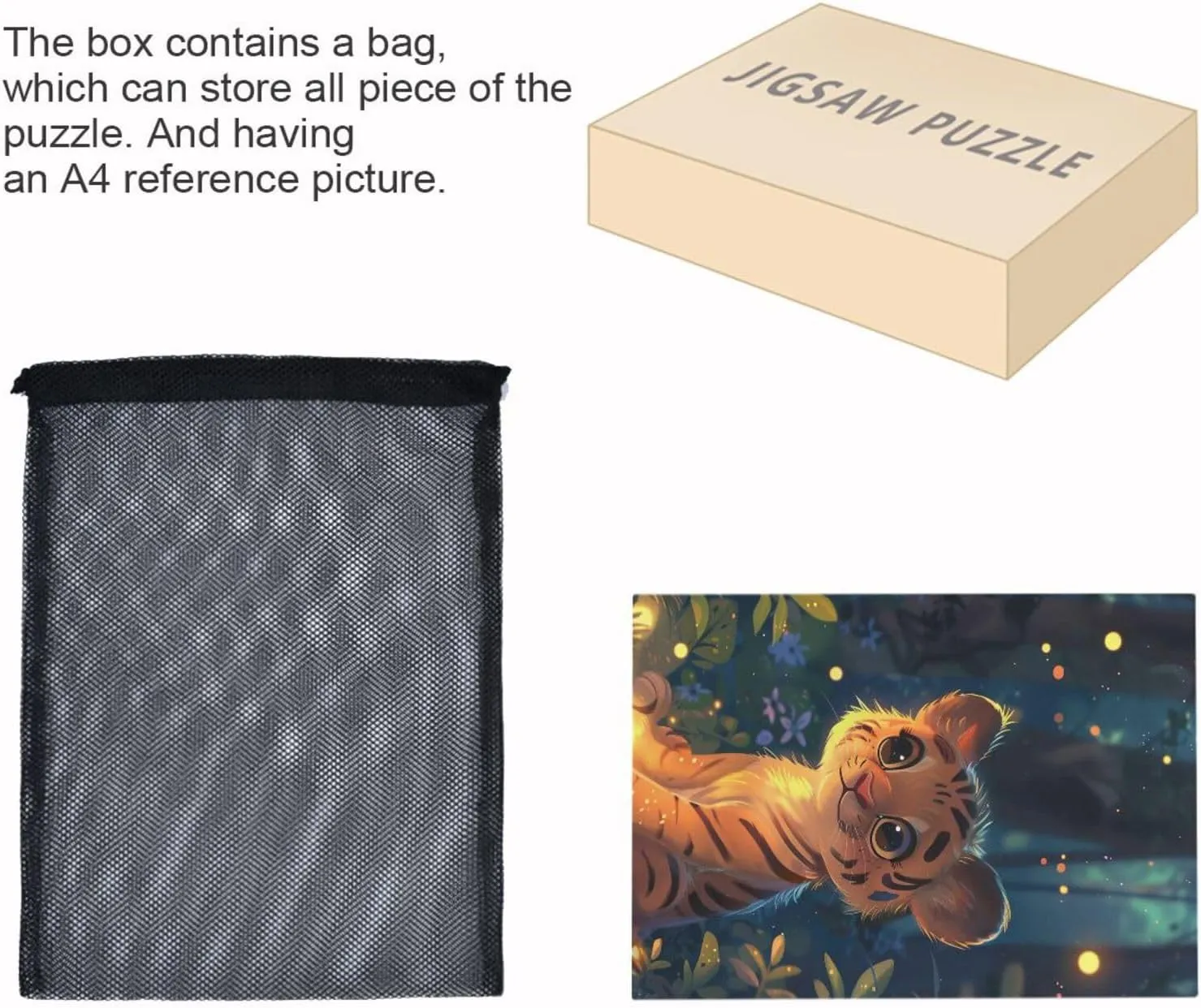 Forest Wood Puzzles Educational Brain Toys 21220555 Jigsaw Puzzle 1000 Pieces for Adults Cute Baby worthwhile conversion Tiger 