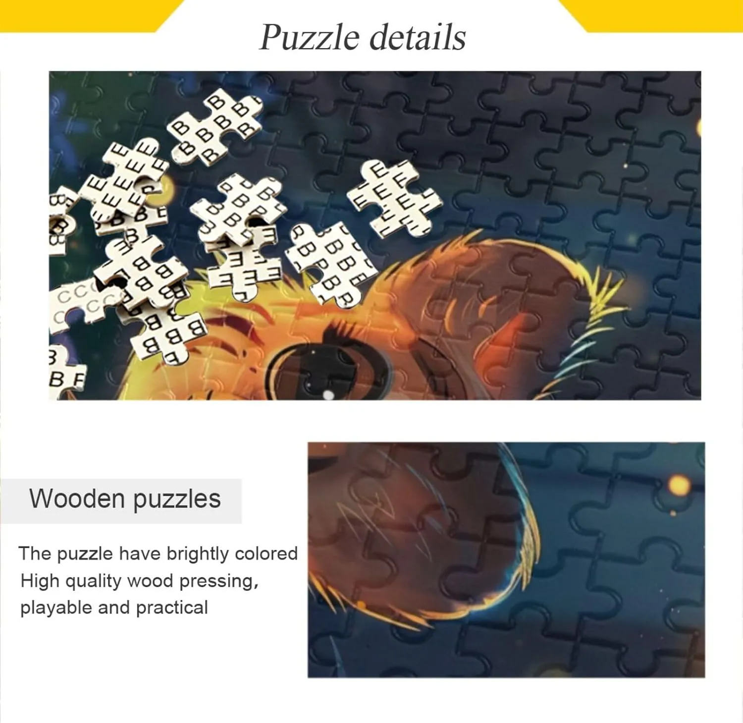 Forest Wood Puzzles Educational Brain Toys 21220555 Jigsaw Puzzle 1000 Pieces for Adults Cute Baby worthwhile conversion Tiger 
