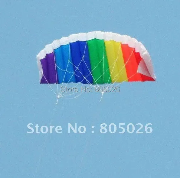 free shipping dual line parafoil kite flying tools line power braid sailing kitesurf rainbow outdoor toys sports beach weifang