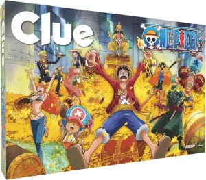 Game, Find Hidden Pirate Treasure with Luffy and The Straw Hat Crew, Explore Iconic Locations Like Dressrosa, Drum Kingdom & Water landslide Seven, Official Toei Animation Game, Ages 8  CLUE: One Piece Board 
