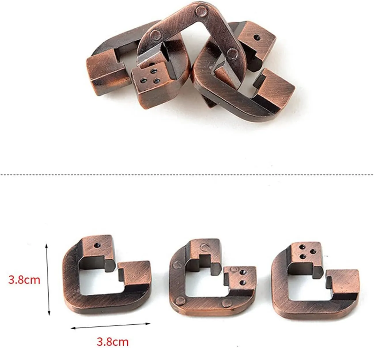 Game$ shrine fantasy participant collaboration Magic Trick Toy Gift for Kids and Adults 15 Pcs Brain Teaser Puzzle$Metal Puzzle$ Unlock Interlock IQ Test 