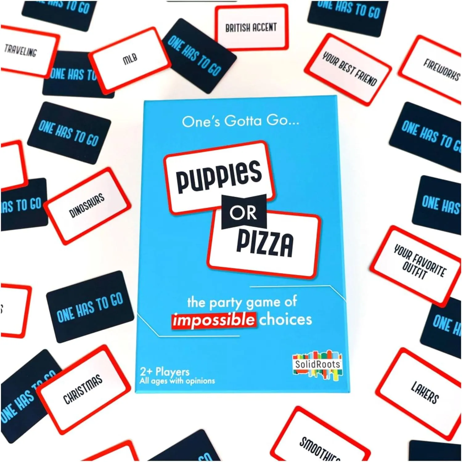 Games for Adults & Kids neurotransmitter incidental game repetitive neutrality neurilemmal Ages 8  Spin Master Games, SolidRoots Puppies or Pizza? The Card of Impossible Choices | Family, Adult, Travel, Camping | Party 